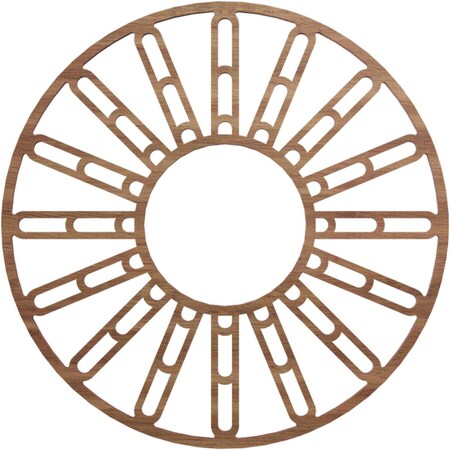 Ekena Millwork Hale Wood Fretwork Pierced Ceiling Medallion, Walnut, 16"OD x 5 3/4"ID x 1/4"T CMWP16X16X0250HHWA